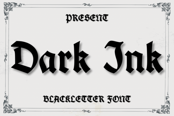 Dark Ink: A Bold Blackletter Font for Editorial Design