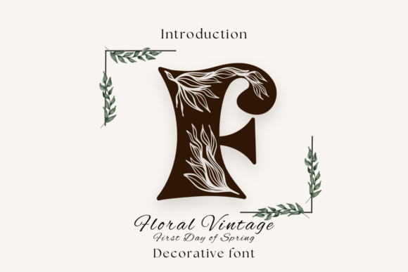 Floral Vintage Font for Business Branding