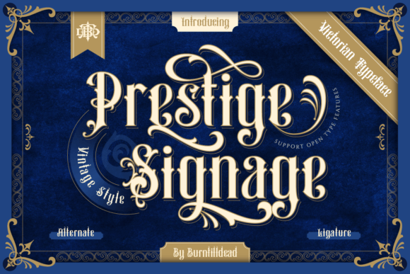 Prestige Signage Font for Timeless Craft Projects
