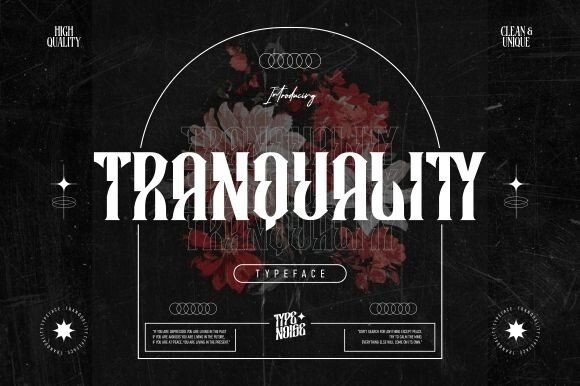 Tranquality Font for Handmade Creations