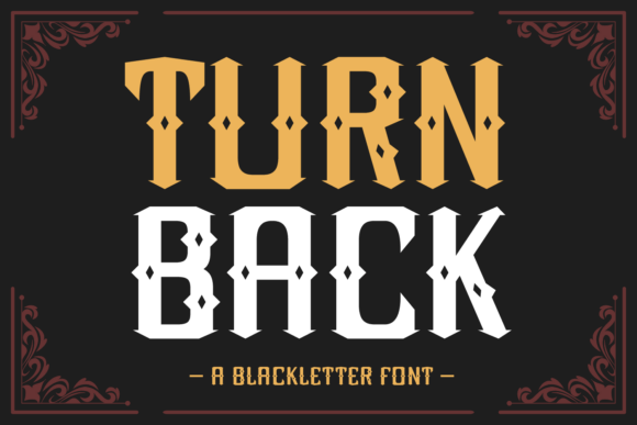 Turn Back Font for Handmade and Commercial Craft Projects