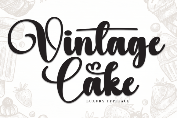 Vintage Cake Font for Modern Campaigns