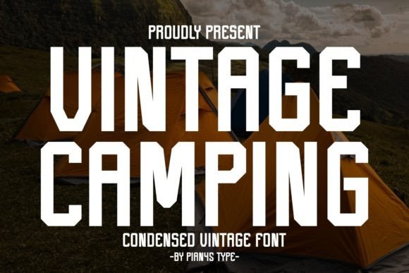 Vintage Camping Typeface for Editorial Design