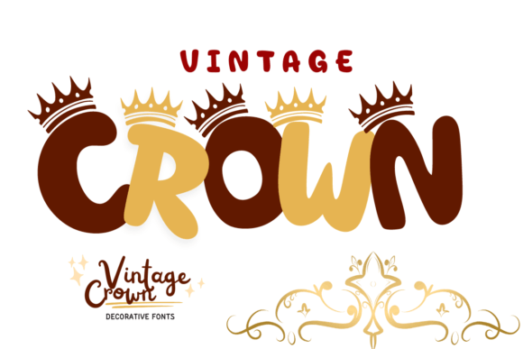 Vintage Crown Font for Timeless Editorial Design
