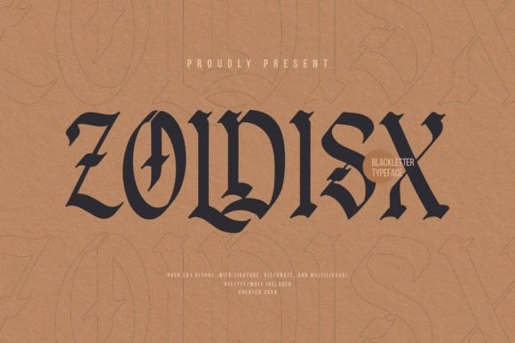 Zoldisx: A Bold Blackletter Font for Editorial Elegance
